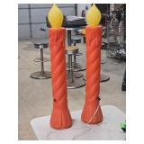 Lot of (2) 35 1/2" Candle Shaped Lights