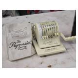 Vintage Paymaster Ribbon Writer Distributor with Cover