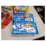 Cookies, Crackers, Beef sticks, Granola bars, recently expired product