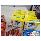 Cookies, Crackers, Beef sticks, Granola bars, recently expired product