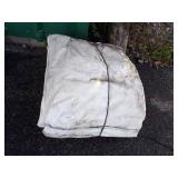 Large Tarp may have holes or rips good for Woodpile White