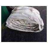 Large Tarp may have holes or rips good for Woodpile White