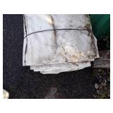 Large Tarp may have holes or rips good for Woodpile White