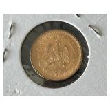 1945 Mexico Gold 2 1/2 Peso Coin 180,000 Minted
