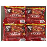 J - 4 Packs of Bar-S Classic Franks Hot Dogs