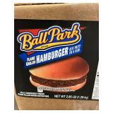 E - Ball Park Flame Grilled Hamburger Beef Patty Box, 2.85 lb