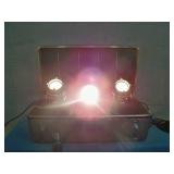 (3) Mole-Richardson Studio Lights and (1) Lowel TOTA Light with Accessories in Hard-Sided Case