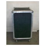 JAN-AL, Hard-Sided Travel Case with Rack Rails on Casters