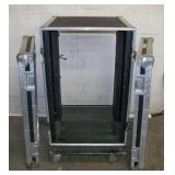 JAN-AL, Hard-Sided Travel Case with Rack Rails on Casters
