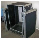 JAN-AL, Hard-Sided Travel Case with Rack Rails on Casters