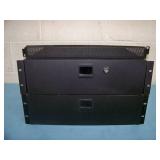 (2) 2RU Drawers for AV Rack and (1) 1RU Dust Guard