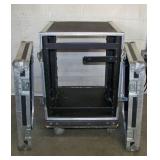 JAN-AL, Hard-Sided Travel Case with Rack Rails on Casters