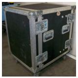 JAN-AL, Hard-Sided Travel Case with Rack Rails on Casters