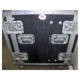 JAN-AL, Hard-Sided Travel Case with Rack Rails on Casters