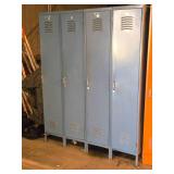Metal Locker Cabinet 4-door 60" x 18" x 78"