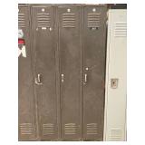 Metal Locker Cabinet 3-door 36" x 18" x 78"