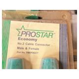 Lot of (7) Pro Star No. 2 Cable Connector | Male & Female (in original packaging)