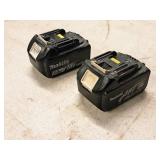 Lot of (2) Makita® 18V 3.0Ah 54Wh Rechargeable Lithium Ion Cordless Tool Battery BL1830