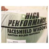 (9) Fibre-Metal High Performance Faceshield Windows Model FM-70 (Dark Green) and (9) Mouting Brackets