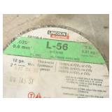Lot of (1 Full Spool) Lincoln Electric® 12-GA .025" Mig Welding Wire L-56