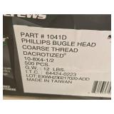 Lot of (2 Boxes) Strong-Point® Outdoor Phillips Bugle Head Coarse Thread Dacrotized Screws 10-8x4-1/2" #1041D 500-count ( 1000 total items )