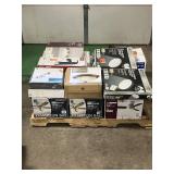 Massive Pallet of Brand Name Misc Faucets, Showers, Fixtures, Towel Bars, Bathroom Fans, Ceiling Fans, Lights, and More (Great for eBay Sellers)
