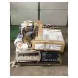Massive Pallet of Brand Name Misc Faucets, Showers, Fixtures, Towel Bars, Bathroom Fans, Ceiling Fans, Lights, and More (Great for eBay Sellers)
