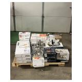 Massive Pallet of Brand Name Misc Faucets, Showers, Fixtures, Towel Bars, Bathroom Fans, Ceiling Fans, Lights, and More (Great for eBay Sellers)