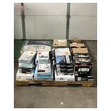 Massive Pallet of Brand Name Misc Faucets, Showers, Fixtures, Towel Bars, Bathroom Fans, Ceiling Fans, Lights, and More (Great for eBay Sellers)