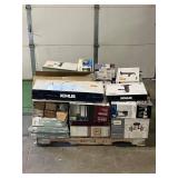 Massive Pallet of Brand Name Misc Faucets, Showers, Fixtures, Towel Bars, Bathroom Fans, Ceiling Fans, Lights, and More (Great for eBay Sellers)