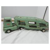 Vintage Tonka Jeep and Tonka Truck Hauler
