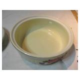Red Poppy Casserole Dish Vintage