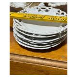 Antique Porcelain Decorative Dishware Collection with Gold Accents