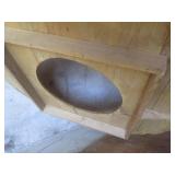(UD2) Wood Whiskey Barrel Table Top...