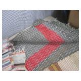 (EW5) 4 Throw Rugs and Basket with ...