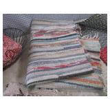 (EW5) 4 Throw Rugs and Basket with ...