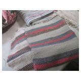 (EW5) 4 Throw Rugs and Basket with ...
