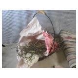(EW5) 4 Throw Rugs and Basket with ...