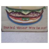 (C-3) Metal Hamburgers Sign 14" x 1...