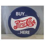 (C-3) Round Metal Pepsi-Cola Sign 1...