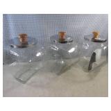 (EW5) 3 Glass Canister with Lids...