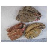 (CS) 3 Baseball Gloves - Franklin 4...