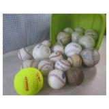 (CSB) Bucket of Assorted Baseballs ...