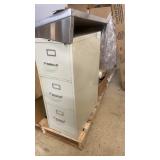 Pallet Lot: Metal Filing Cabinet, Framed Art Prints, Kids Play Kitchen, Red Sleds, Office and Pantry Items