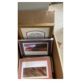 Pallet Lot: Metal Filing Cabinet, Framed Art Prints, Kids Play Kitchen, Red Sleds, Office and Pantry Items
