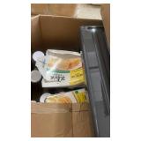 Pallet Lot: Metal Filing Cabinet, Framed Art Prints, Kids Play Kitchen, Red Sleds, Office and Pantry Items