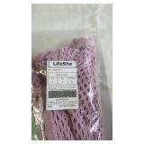 LifeShe Hollow Out Cropped Cardigan, Lilac, Size L
