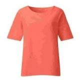 VISLILY Plus Size Women XL Coral Short Sleeve Top