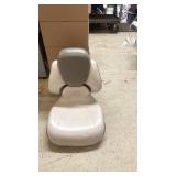 Gray and White Boat Seat with High Backrest