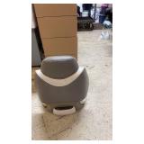 Gray and White Boat Seat with High Backrest